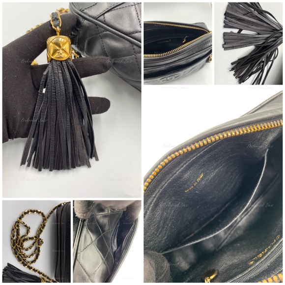 Authentic CHANEL Vintage Lambskin Small Full Flap Bag black/gold hardware - Picture 11 of 17